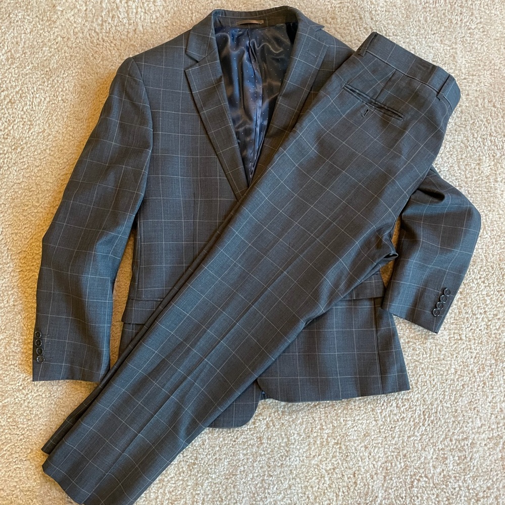 Dark Gray Pattern Combatant Gentlemen Suit